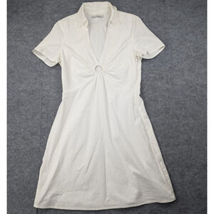 Abercrombie & Fitch Dress Womens Medium Tall White Coastal Resort Rush Minimal